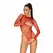 Obsessive B126 Red Fishnet Bodysuit XL/XXL - Multistretch Design