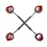Sportsheets Saffron Adjustable Hog Tie & Cuff Set, Red-Black, Vegan Leather