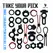 Velv'Or Rooster Floki Silicone Ring Set - 3 Sizes, Black