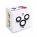Velv'Or Rooster Floki Silicone Ring Set - 3 Sizes, Black
