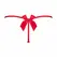 Obsessive Giftella L/XL Red Thong - Decorative Bow & Mesh Design