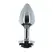 Lux Active Rose Metal Plug Black - Tapered Design, Body-Safe, 6.9 cm