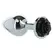Lux Active Rose Metal Plug Black - Tapered Design, Body-Safe, 6.9 cm