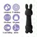 FeelzToys Mister Bunny Black - Waterproof Massager with 2 Silicone Caps
