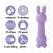 FeelzToys Mister Bunny Massage Device 2 Silicone Caps Purple 135mm