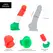 Addiction Leonardo 18 cm Multi-Color Silicone Model with Suction Base