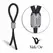 Velv’Or JBoa 305 Adjustable Silicone Ring Black/Silver 13cm