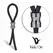 Velv'Or JBoa 304 Adjustable Intimate Ring Black & Silver 13cm