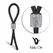 Velv'Or JBoa 301 Adjustable Silicone Intimate Ring Black/Silver 13cm