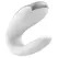 Satisfyer Double Fun White - Interactive Silicone Couples Device, App Control
