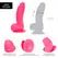 Addiction Tom 18 cm Silicone Ribbed Model Hot Pink with Suction Cup