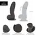Addiction Ben 18 cm Black Silicone Ribbed Model with Suction Base