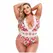 Baci White Floral & Lace Teddy Queen Size - Elegant Adjustable Bodysuit