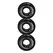 Oxballs Ringer Do-Nut 1 Black 3-Pack Flexible Ring Set