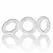 Oxballs Willy Rings 3-Pack White - Durable Flexible Silicone Support Rings