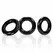 Oxballs WILLY RING Black 3-Pack Flexible Anatomical Rings Set