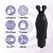 FeelzToys Magic Finger Black - Silicone Finger Device, Waterproof, 100mm