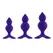 FeelzToys Bibi Twin Anal Plug Set 3 Sizes Silicone Purple