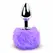 FeelzToys Bunny Tails Plug Purple - Metal Model with Soft Tail, Medium