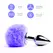 FeelzToys Bunny Tails Plug Purple - Metal Model with Soft Tail, Medium
