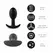 FeelzToys Plugz Black No. 3 Silicone Anal Plug 9 cm Ergonomic Design