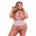 Baci Floral Tie-Up Teddy White Queen Size - Elegant Lingerie Bodysuit