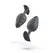 B Swish Bfilled Basic Plus Wave Slate - Anatomical Plug, Silicone, 10.8 cm