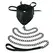 Sportsheets Sincerely Lace Adjustable Collar & Leash Set Black