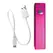 PalmPower Plug & Play Wand Massager Fuchsia 2600mAh USB Powerbank