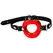 S&M Silicone Lips Model Red - Adjustable Vegan Leather Strap 64cm