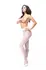 MissO P102 White L/XL - Elegant Tights with Cutout, 40 DEN