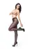 MissO P102 Black XXL - Elegant Tights with Discreet Cutout, 40 DEN