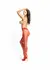 MissO P105 Women's Red Tights with Lace Cut-Out S/M