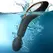 O-WAND Noir Rechargeable Waterproof Massager Black-Gold Ergonomic