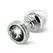 Diogol Anni Round Silver & Black 25mm Aluminium Plug with Crystal