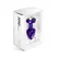 Diogol Anni Round 25 mm Aluminum Plug Purple & Black Crystal Accent