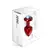 Diogol Anni Plug Round 25mm Red & Blue Aluminum with Crystal Accent