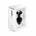Diogol Anni Round 25 mm Black Plug with Swarovski Crystal Accent
