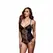 Baci Leopard Basque Chemise One Size - Animal Print & Lace Design