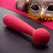 Svakom Emma Mini Wand Massager Plum Red, Compact Rechargeable Model