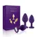 Rianne S Booty Plug Set Purple - 3 Sizes, Silicone, Gemstone Base