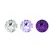 Rianne S Booty Plug Set Purple - 3 Sizes, Silicone, Gemstone Base