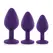 Rianne S Booty Plug Set Purple - 3 Sizes, Silicone, Gemstone Base