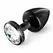 Diogol Anni Round Black 30 mm Aluminium Luxury Plug with Crystal