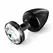 Diogol Anni Round 25 mm Aluminium Accessory with Swarovski Crystal Black