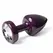 Diogol Anni Round 30 mm Aluminium Plug with Purple Crystal Detail