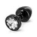 Diogol Anni R Clover Aluminium Plug Black 25mm Swarovski Crystal