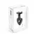 Diogol Anni R Clover Aluminium Plug Black 25mm Swarovski Crystal
