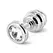 Diogol Ribbed Silver-Plated Plug 25mm with Swarovski Crystal