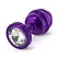 Diogol Ano Ribbed Intimate Plug Purple 30 mm with Swarovski Crystal